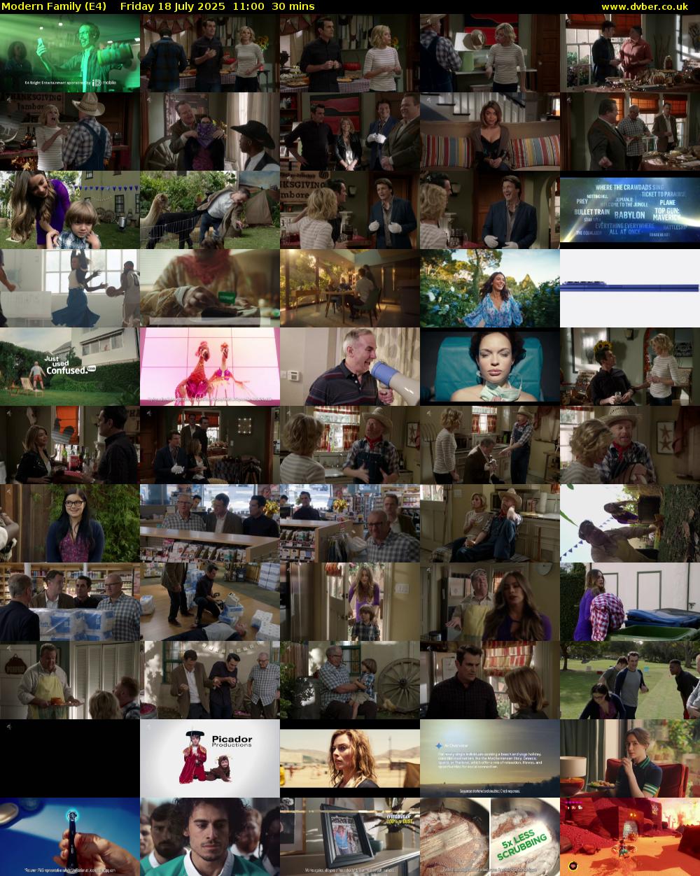 Modern Family (E4) Friday 18 July 2025 11:00 - 11:30