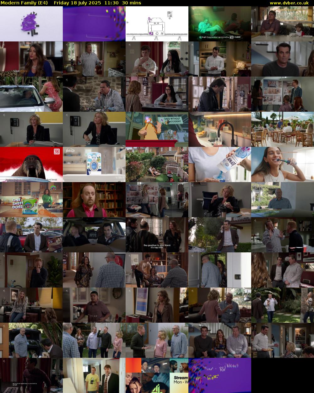 Modern Family (E4) Friday 18 July 2025 11:30 - 12:00