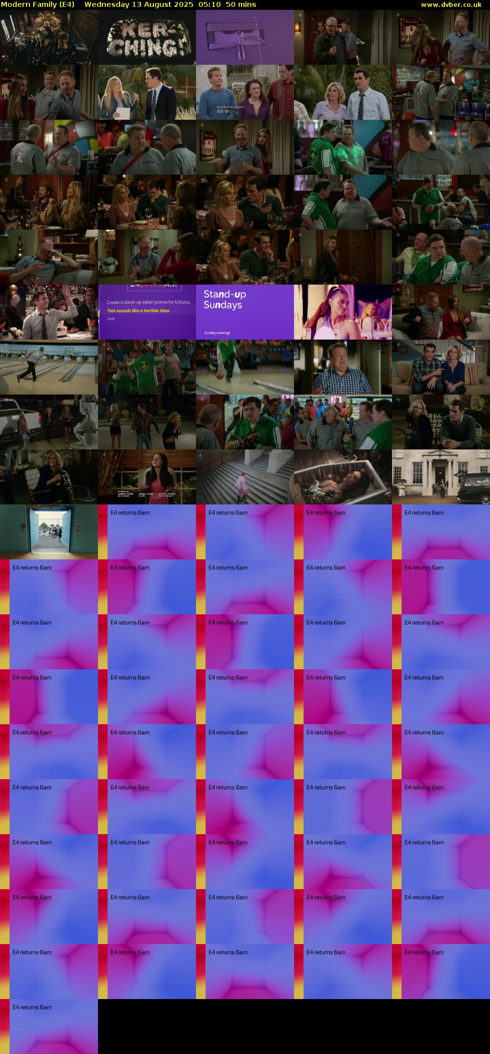 Modern Family (E4) Wednesday 13 August 2025 05:10 - 06:00