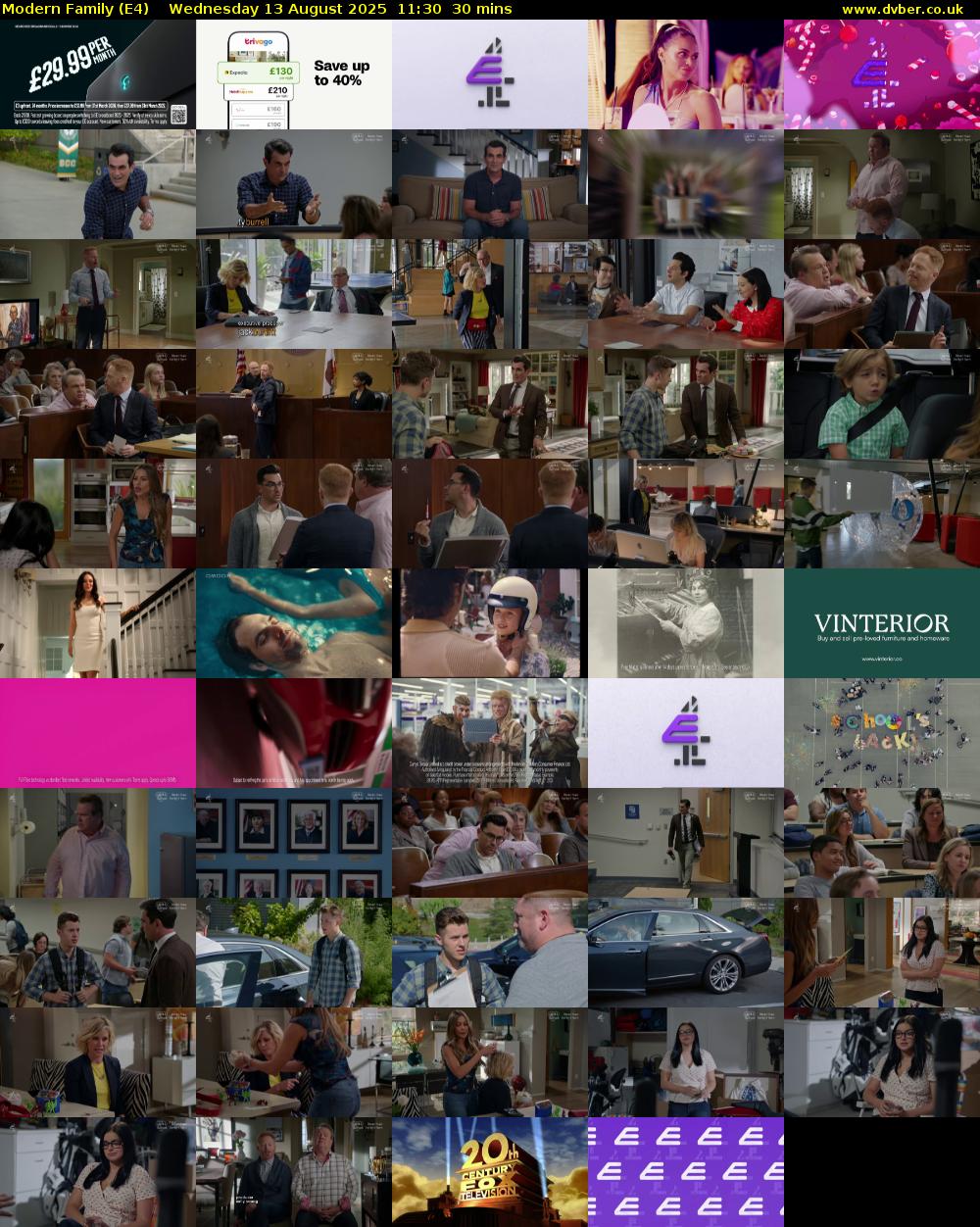 Modern Family (E4) Wednesday 13 August 2025 11:30 - 12:00