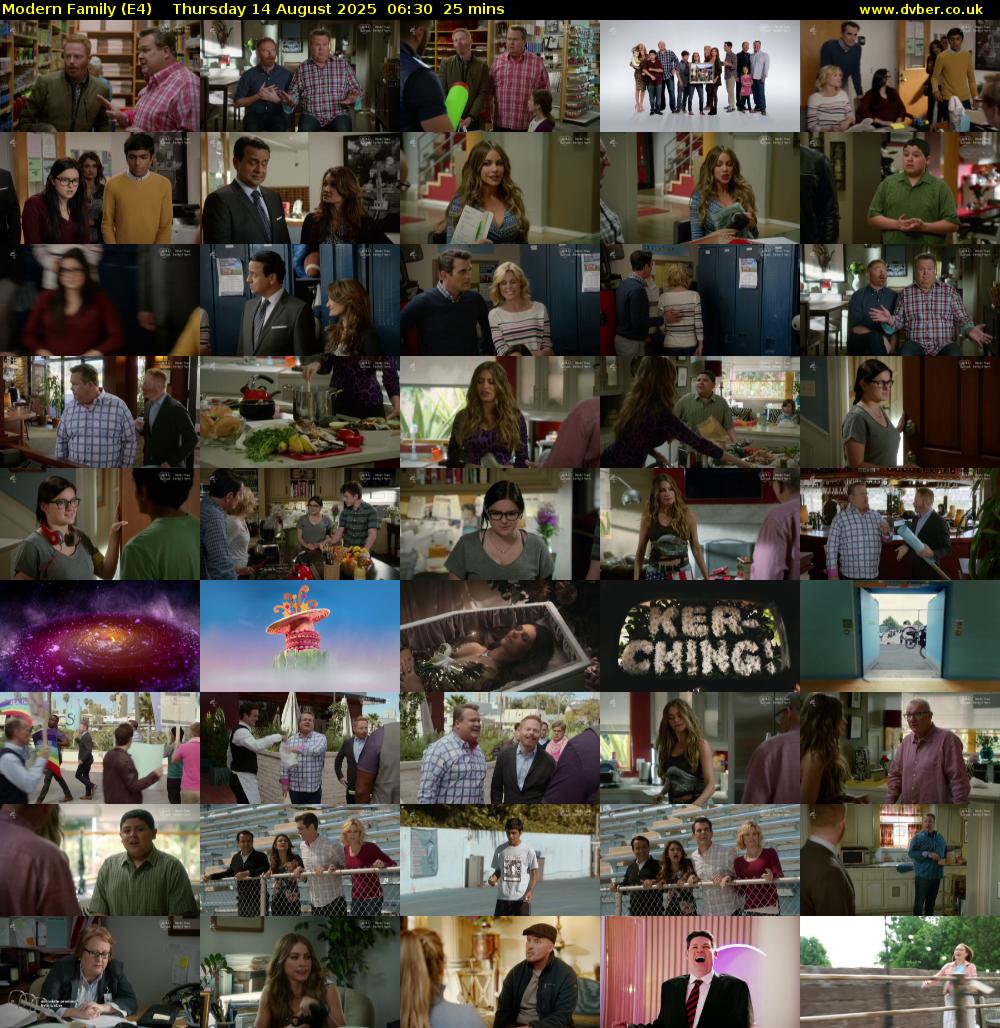 Modern Family (E4) Thursday 14 August 2025 06:30 - 06:55