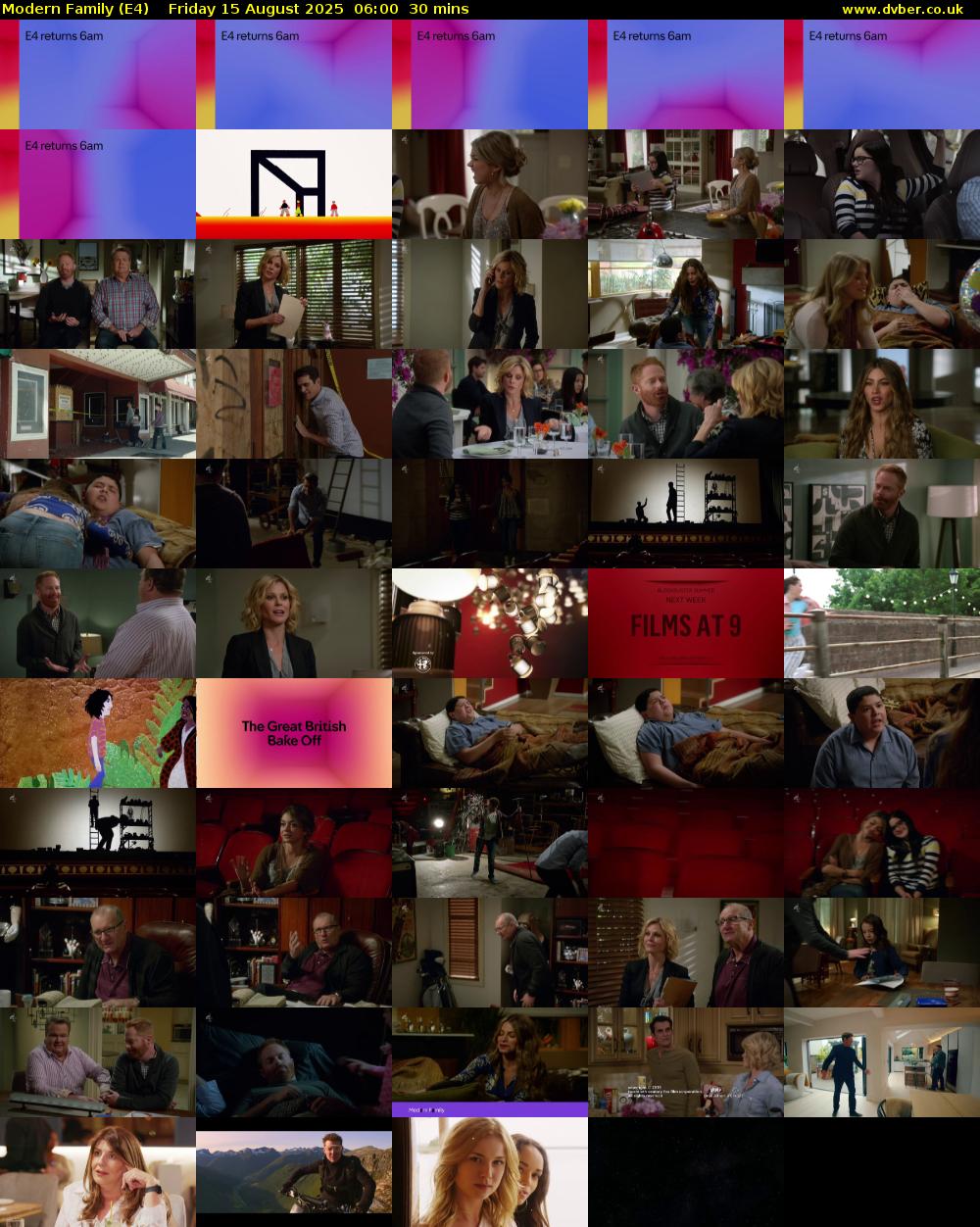 Modern Family (E4) Friday 15 August 2025 06:00 - 06:30