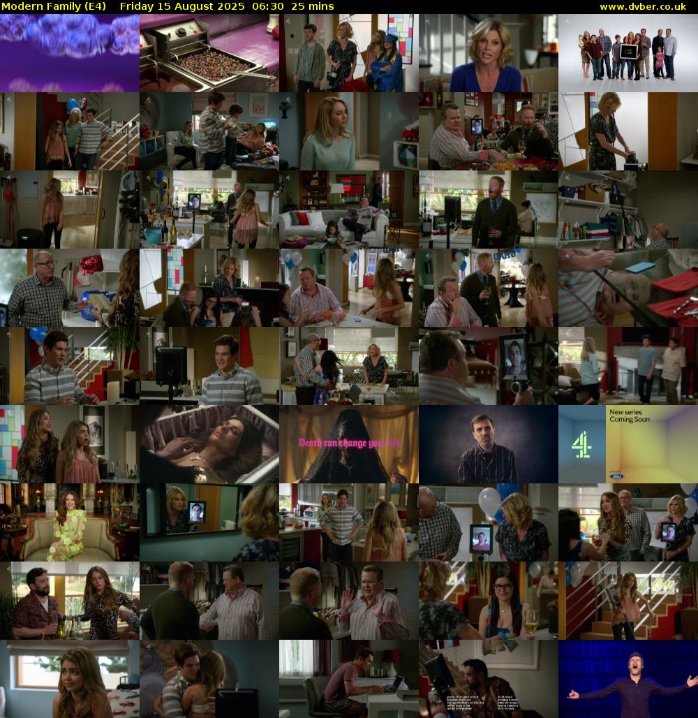 Modern Family (E4) Friday 15 August 2025 06:30 - 06:55