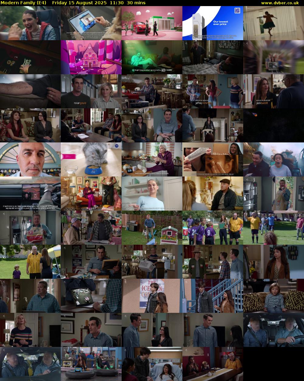 Modern Family (E4) Friday 15 August 2025 11:30 - 12:00