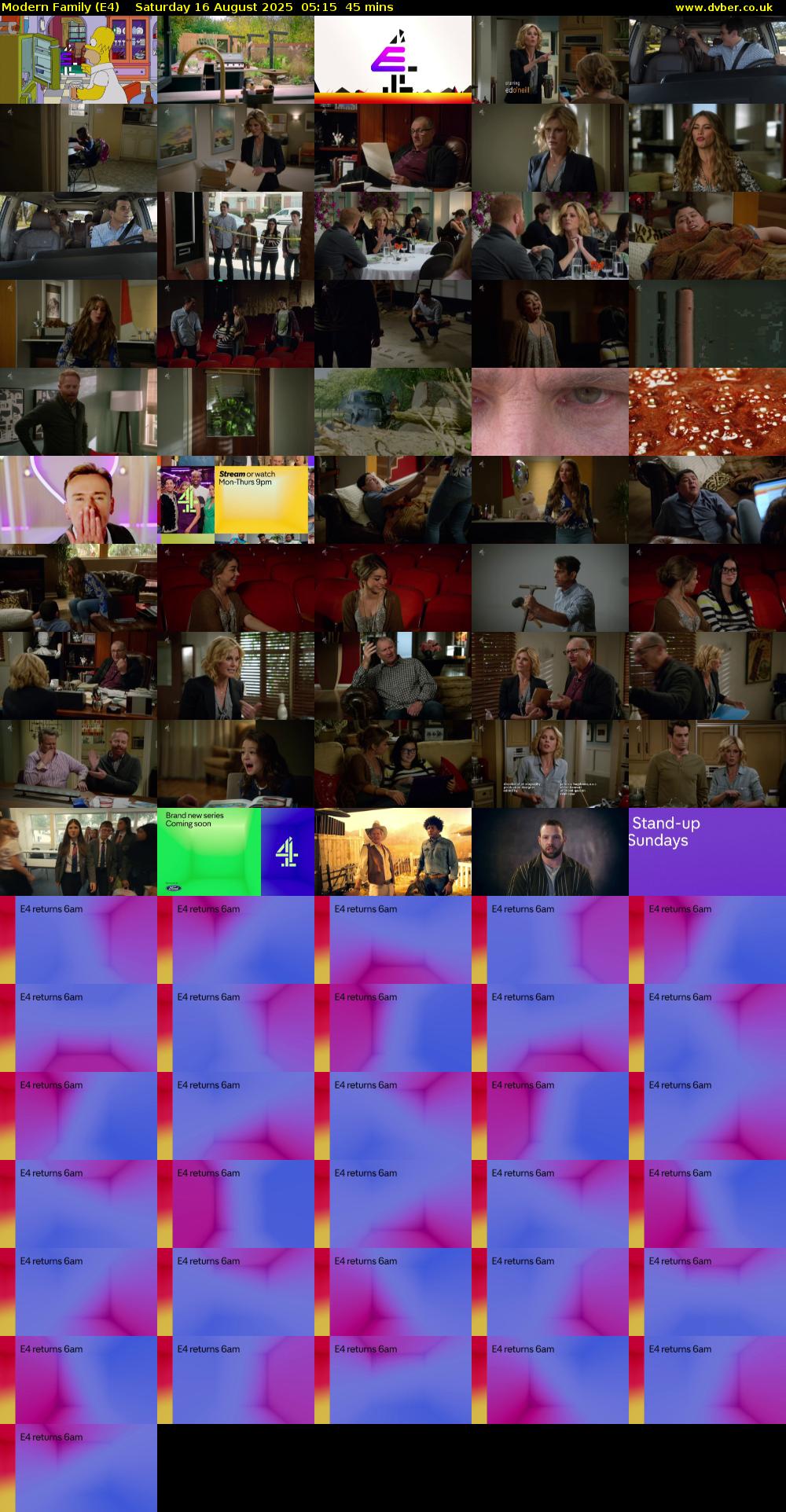 Modern Family (E4) Saturday 16 August 2025 05:15 - 06:00