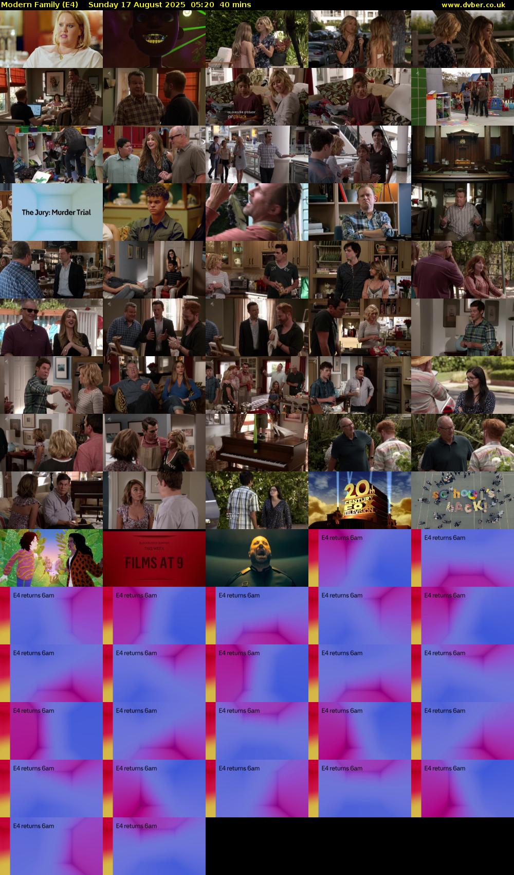 Modern Family (E4) Sunday 17 August 2025 05:20 - 06:00