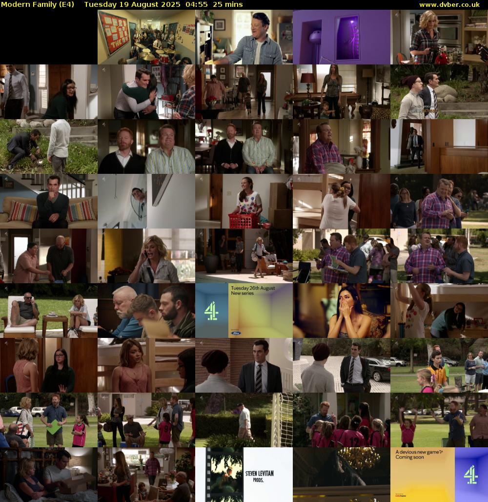 Modern Family (E4) Tuesday 19 August 2025 04:55 - 05:20