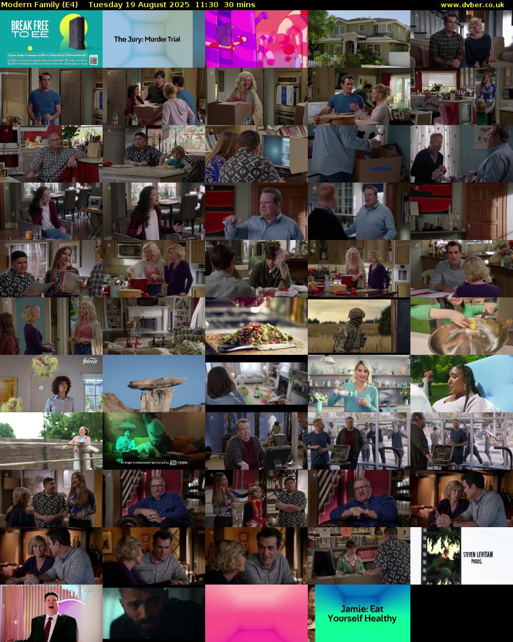 Modern Family (E4) Tuesday 19 August 2025 11:30 - 12:00