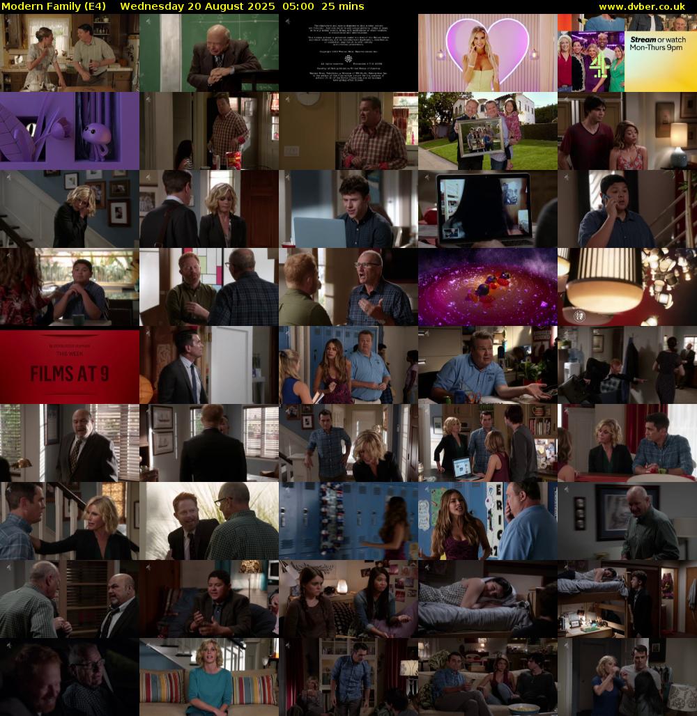 Modern Family (E4) Wednesday 20 August 2025 05:00 - 05:25