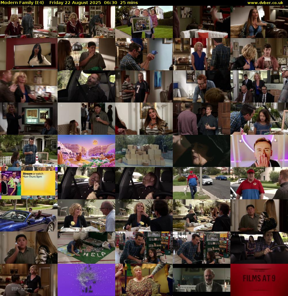 Modern Family (E4) Friday 22 August 2025 06:30 - 06:55