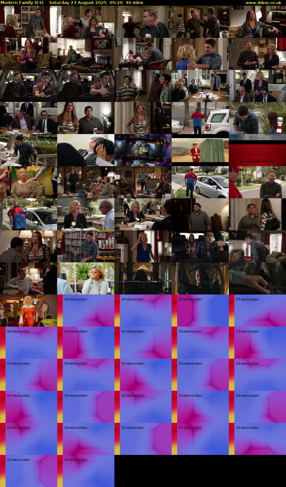 Modern Family (E4) Saturday 23 August 2025 05:20 - 06:00