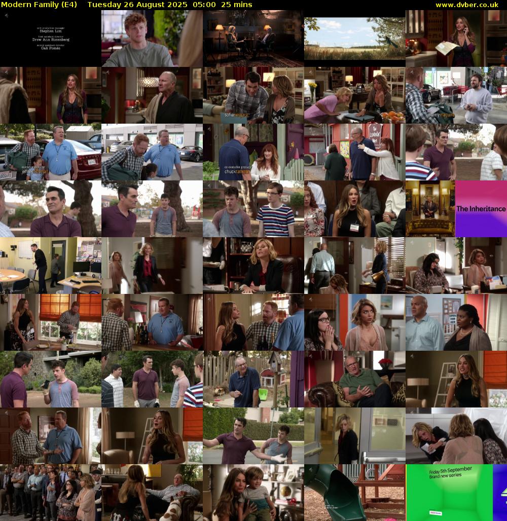 Modern Family (E4) Tuesday 26 August 2025 05:00 - 05:25