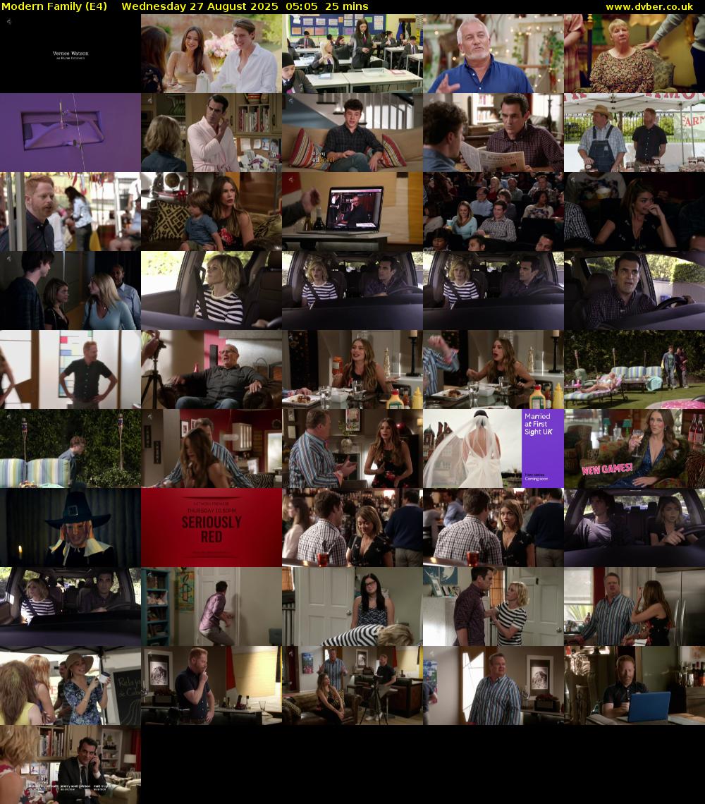 Modern Family (E4) Wednesday 27 August 2025 05:05 - 05:30