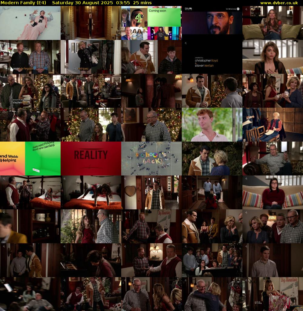 Modern Family (E4) Saturday 30 August 2025 03:55 - 04:20
