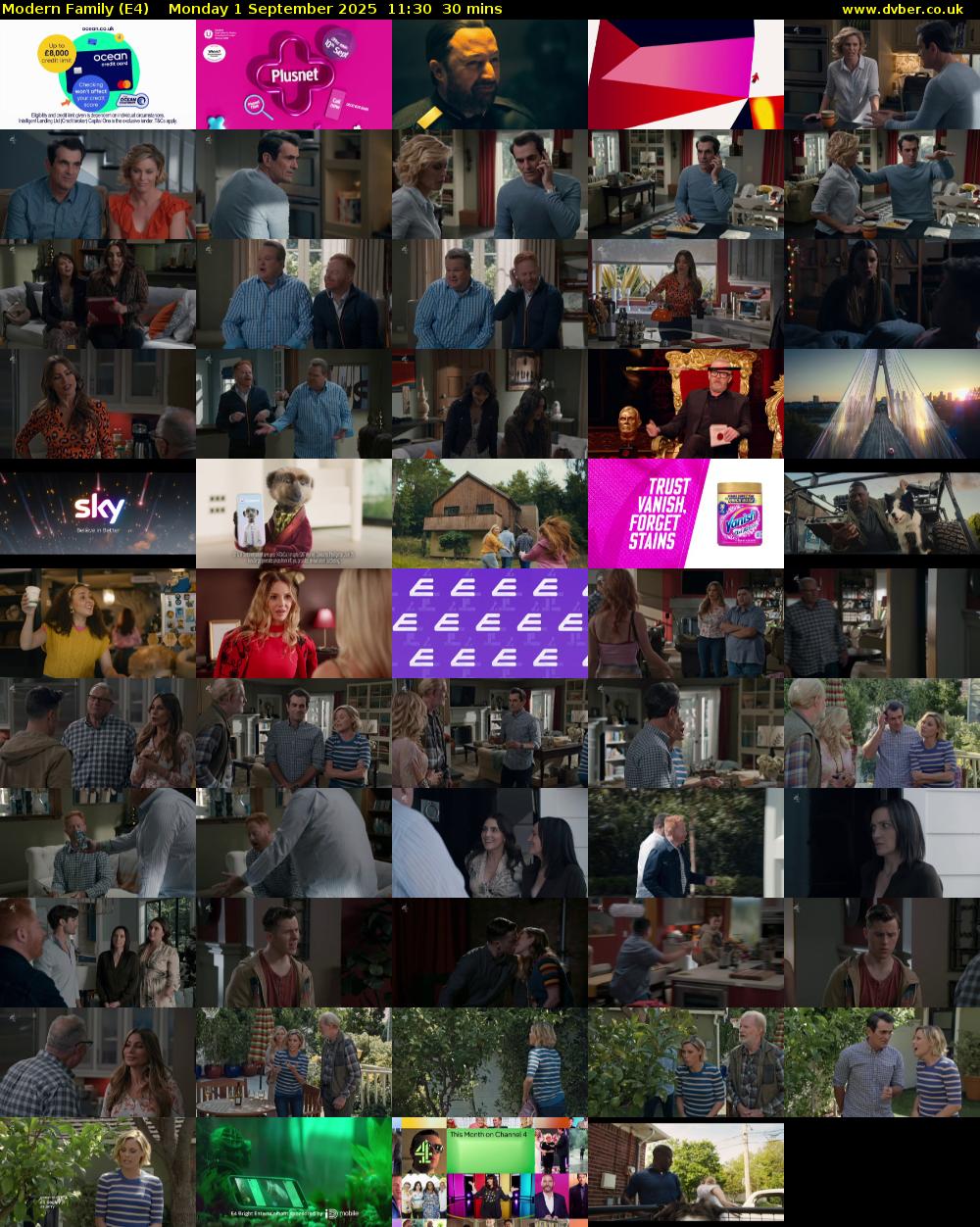 Modern Family (E4) Monday 1 September 2025 11:30 - 12:00