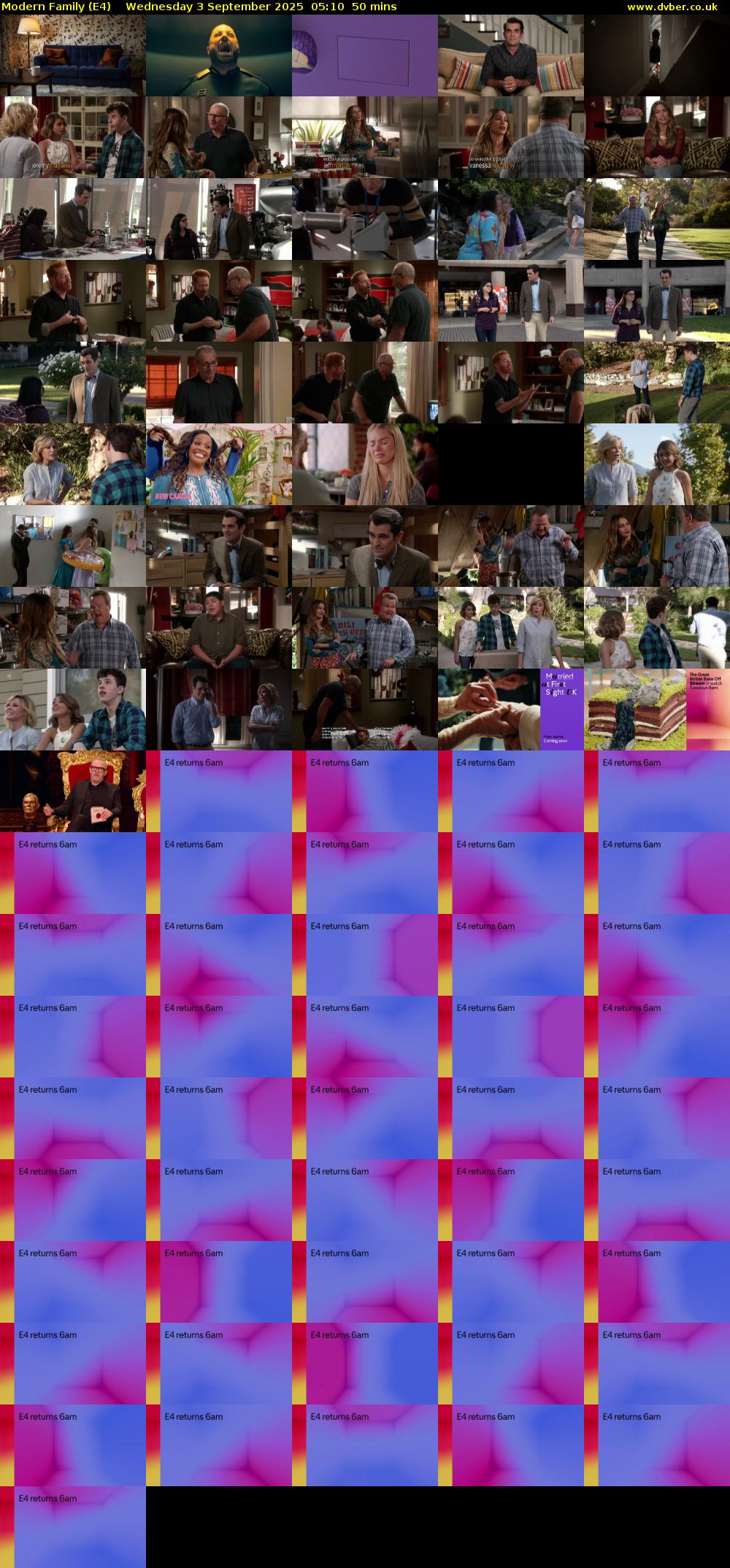 Modern Family (E4) Wednesday 3 September 2025 05:10 - 06:00
