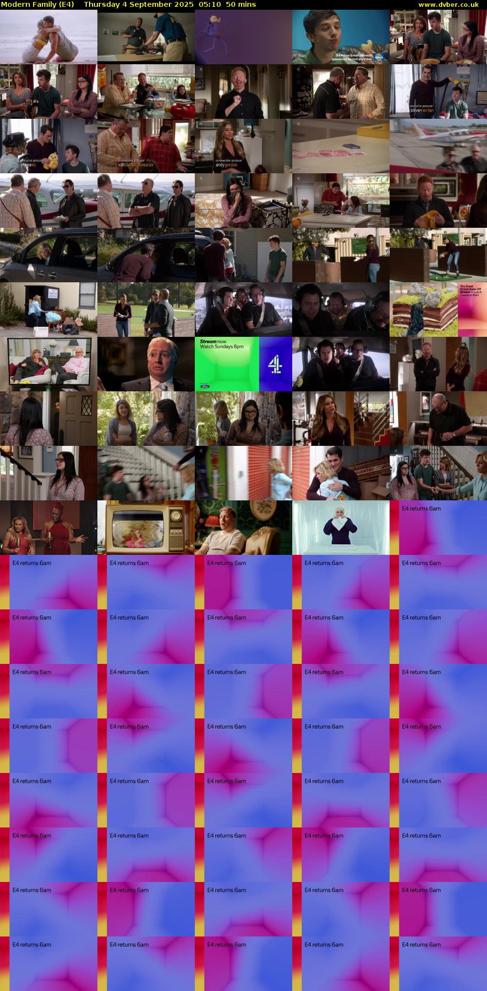 Modern Family (E4) Thursday 4 September 2025 05:10 - 06:00
