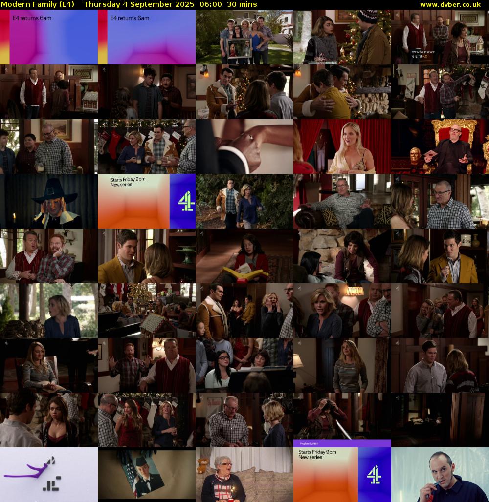 Modern Family (E4) Thursday 4 September 2025 06:00 - 06:30