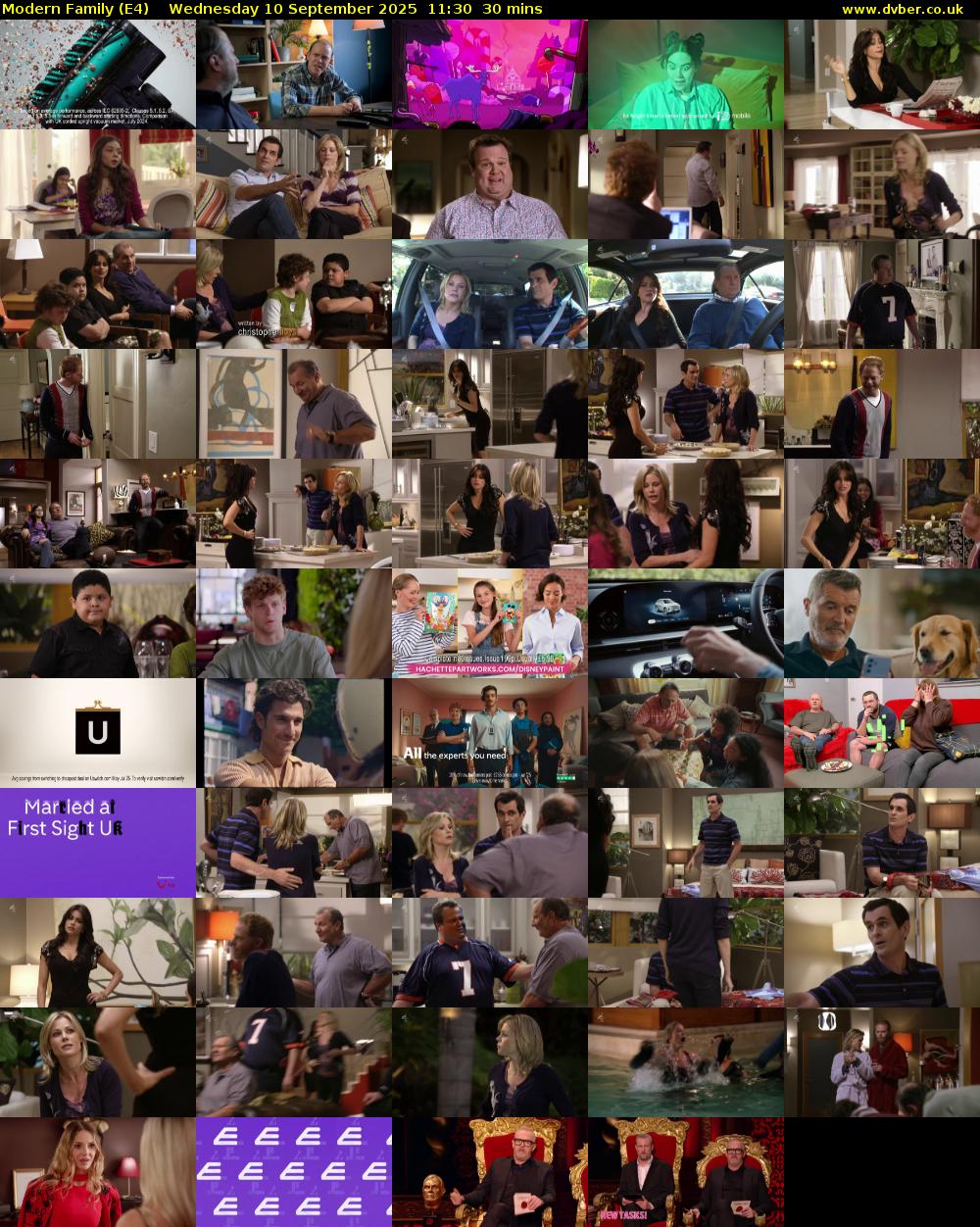Modern Family (E4) Wednesday 10 September 2025 11:30 - 12:00