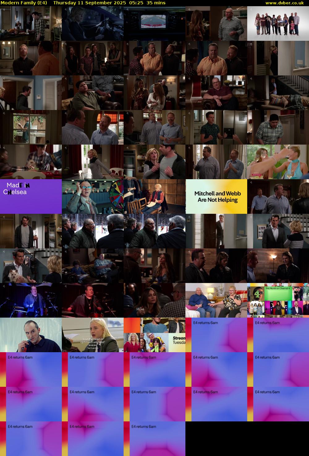 Modern Family (E4) Thursday 11 September 2025 05:25 - 06:00