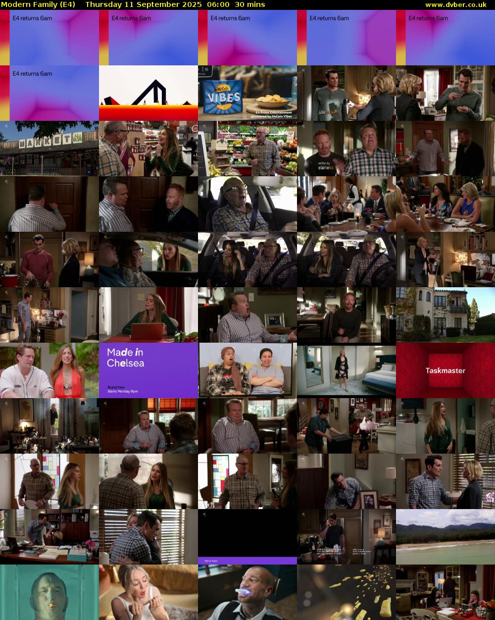 Modern Family (E4) Thursday 11 September 2025 06:00 - 06:30