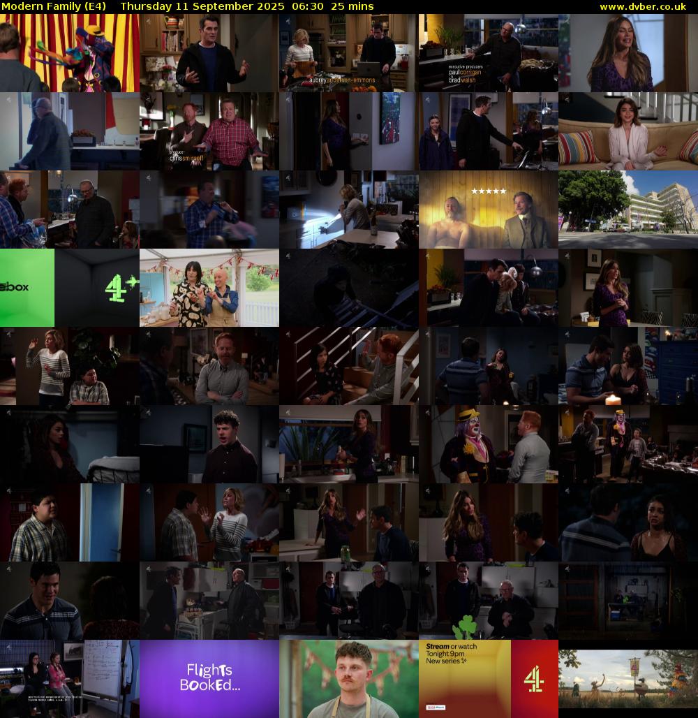 Modern Family (E4) Thursday 11 September 2025 06:30 - 06:55