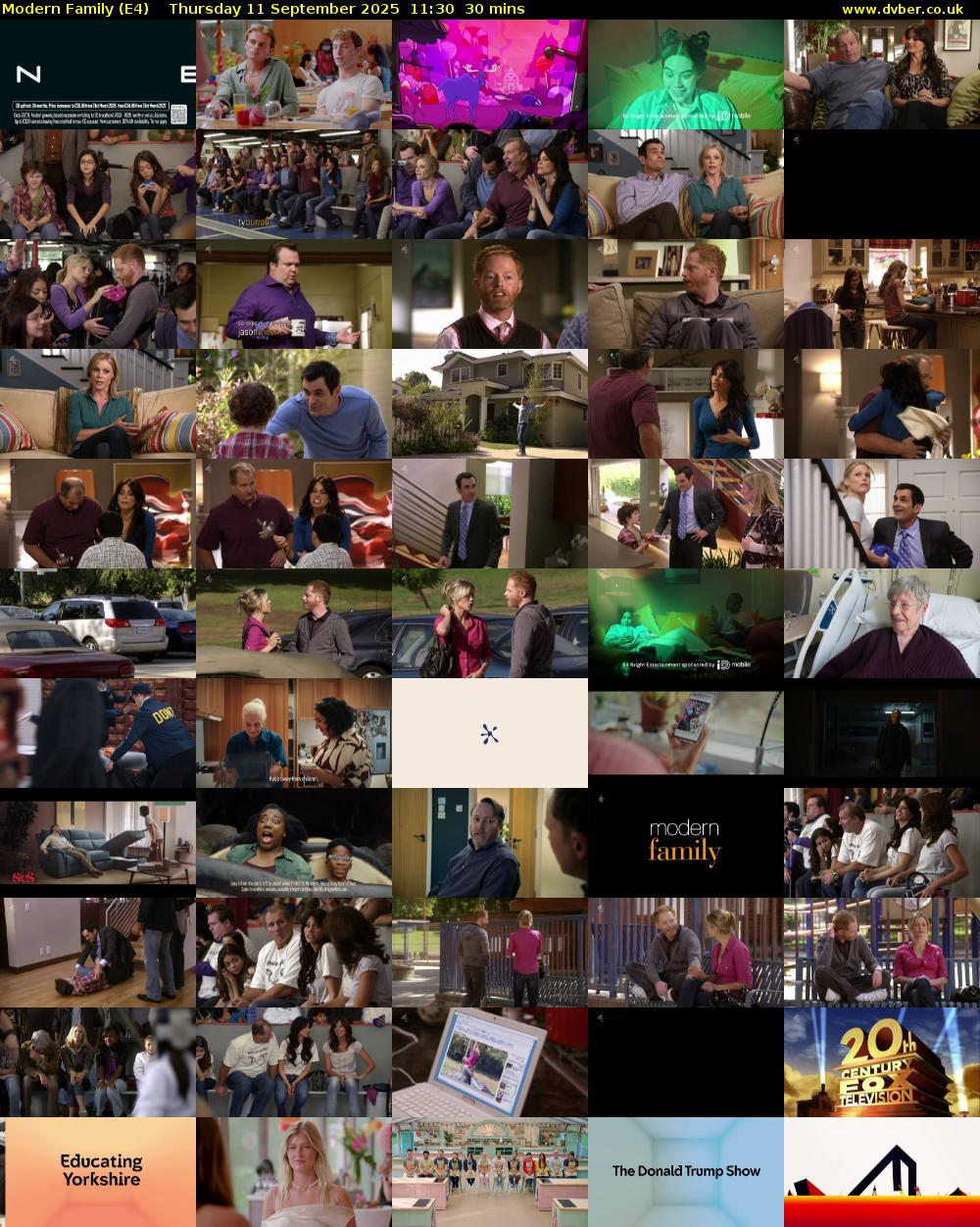 Modern Family (E4) Thursday 11 September 2025 11:30 - 12:00