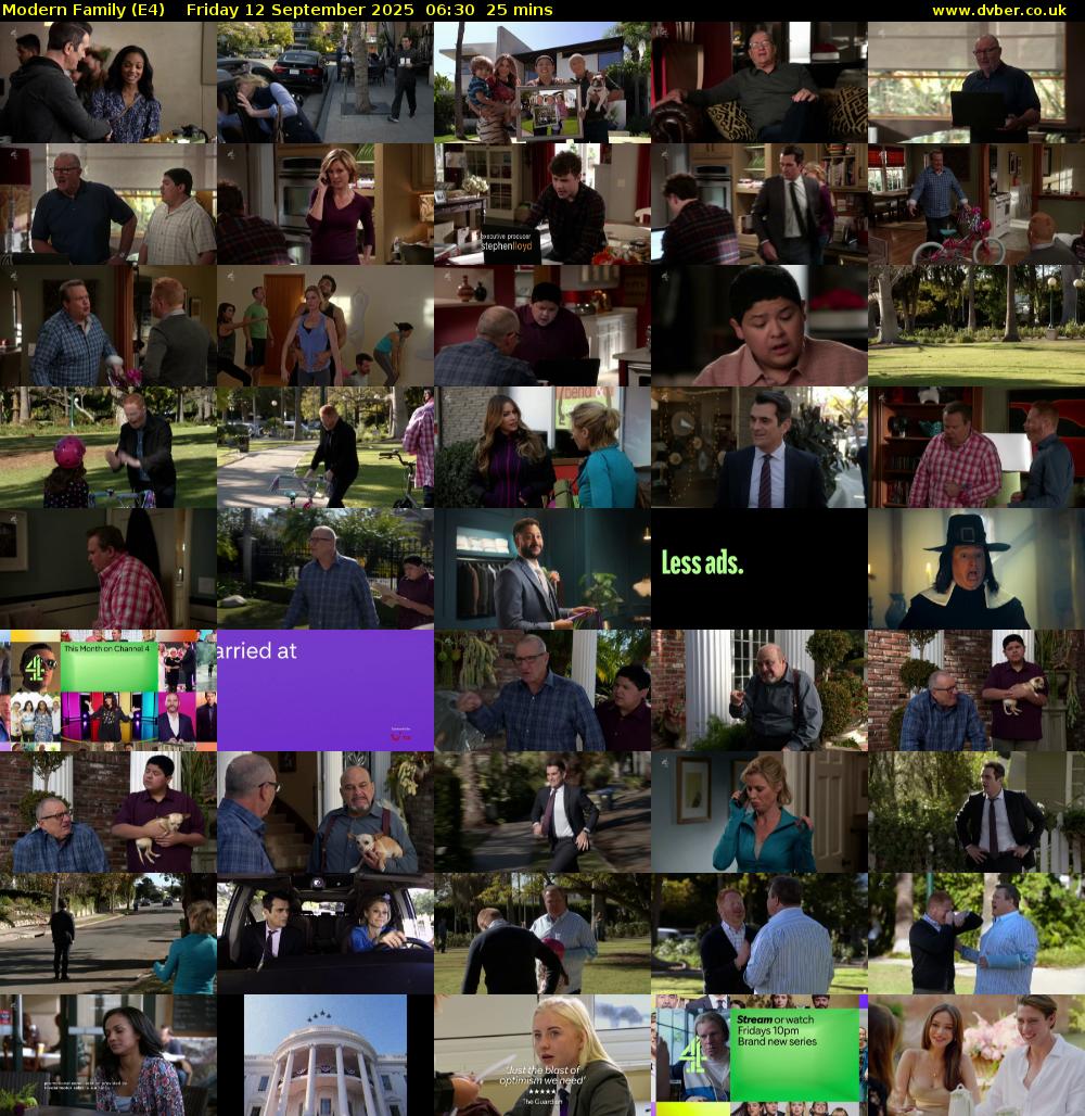 Modern Family (E4) Friday 12 September 2025 06:30 - 06:55
