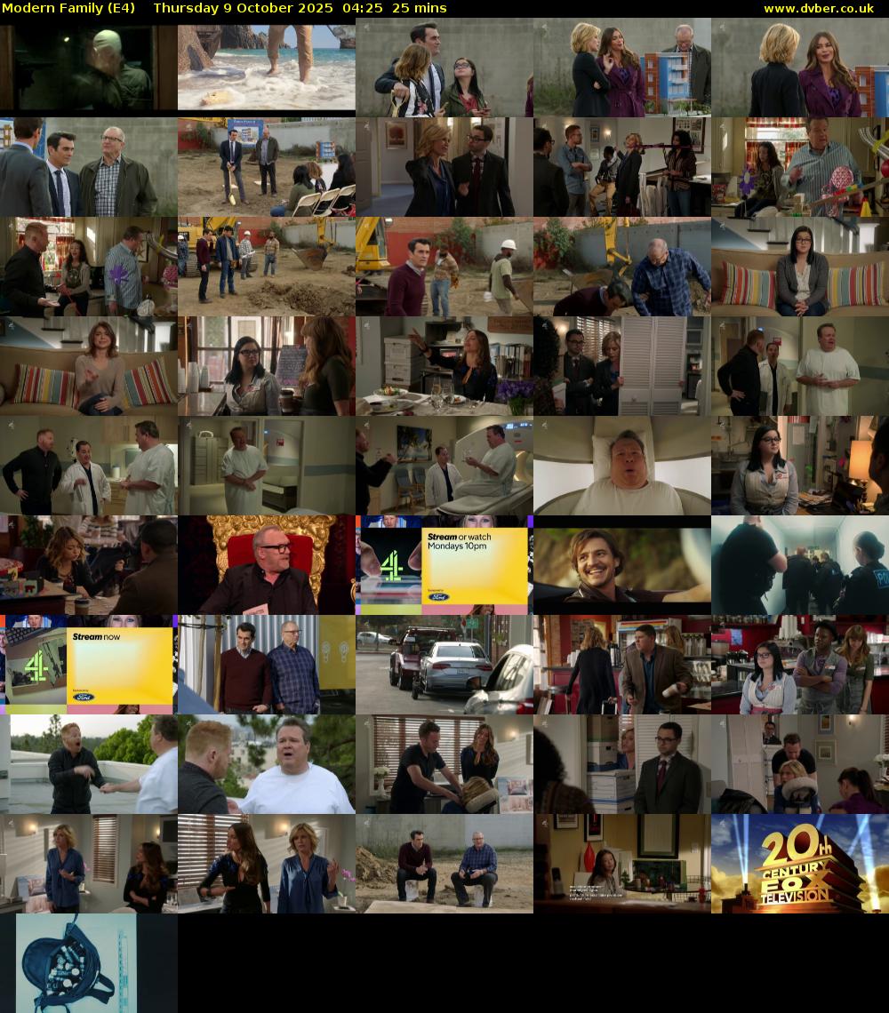 Modern Family (E4) Thursday 9 October 2025 04:25 - 04:50