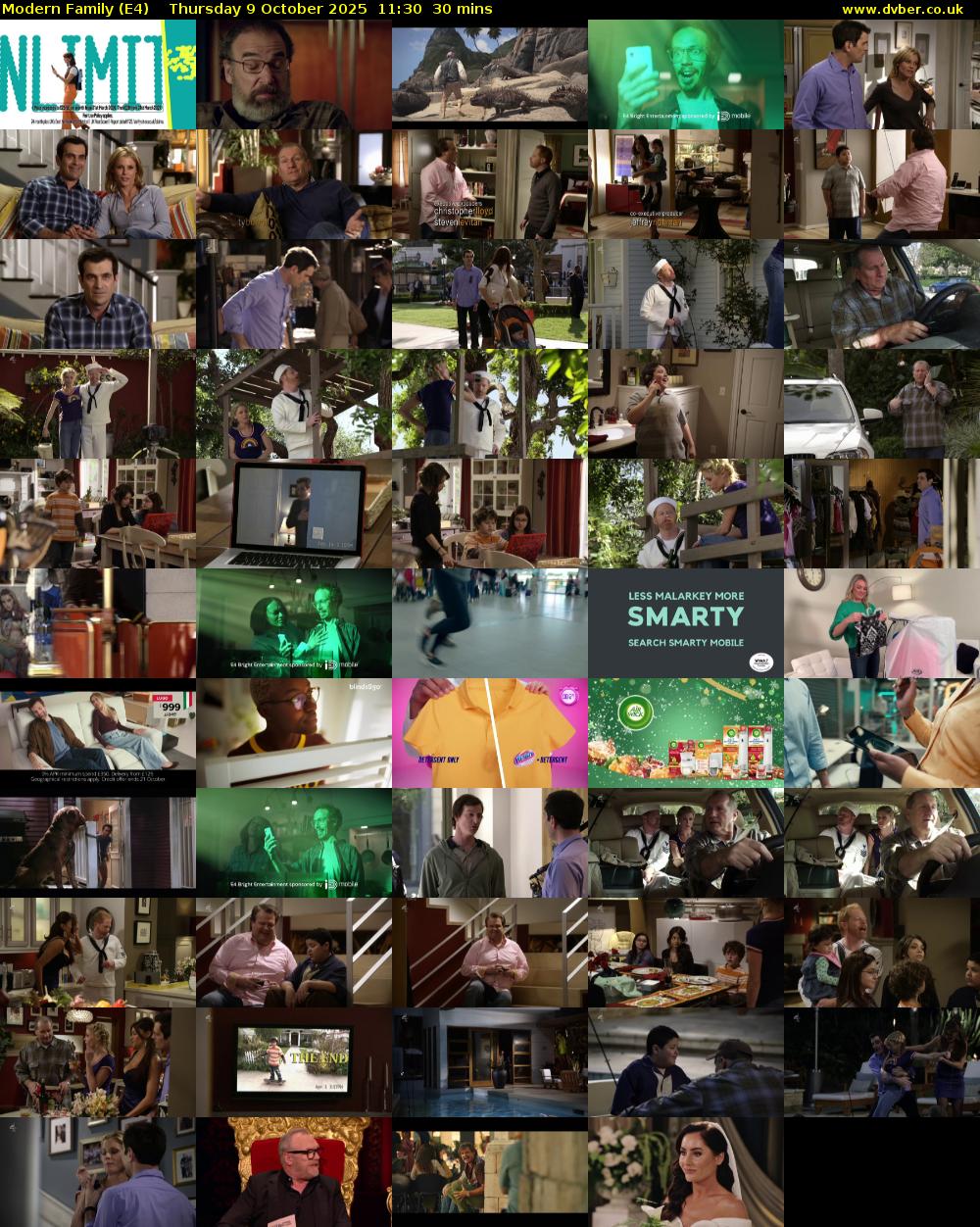 Modern Family (E4) Thursday 9 October 2025 11:30 - 12:00