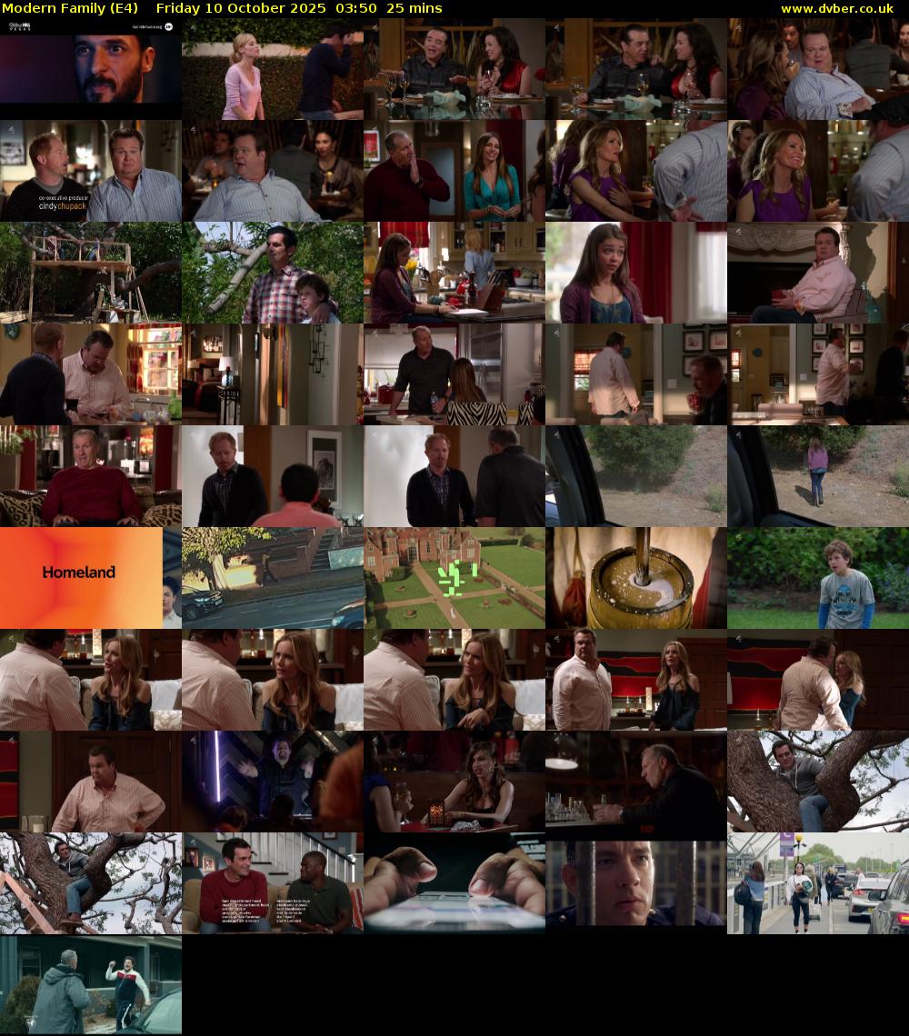 Modern Family (E4) Friday 10 October 2025 03:50 - 04:15