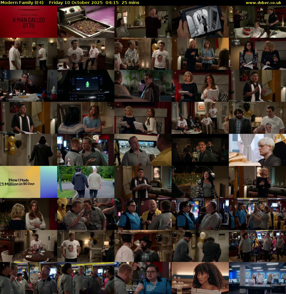 Modern Family (E4) Friday 10 October 2025 04:15 - 04:40