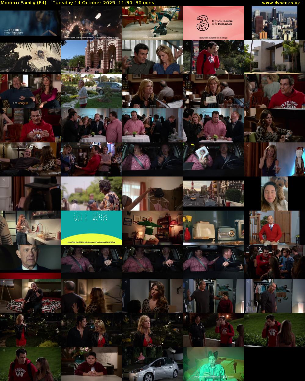 Modern Family (E4) Tuesday 14 October 2025 11:30 - 12:00