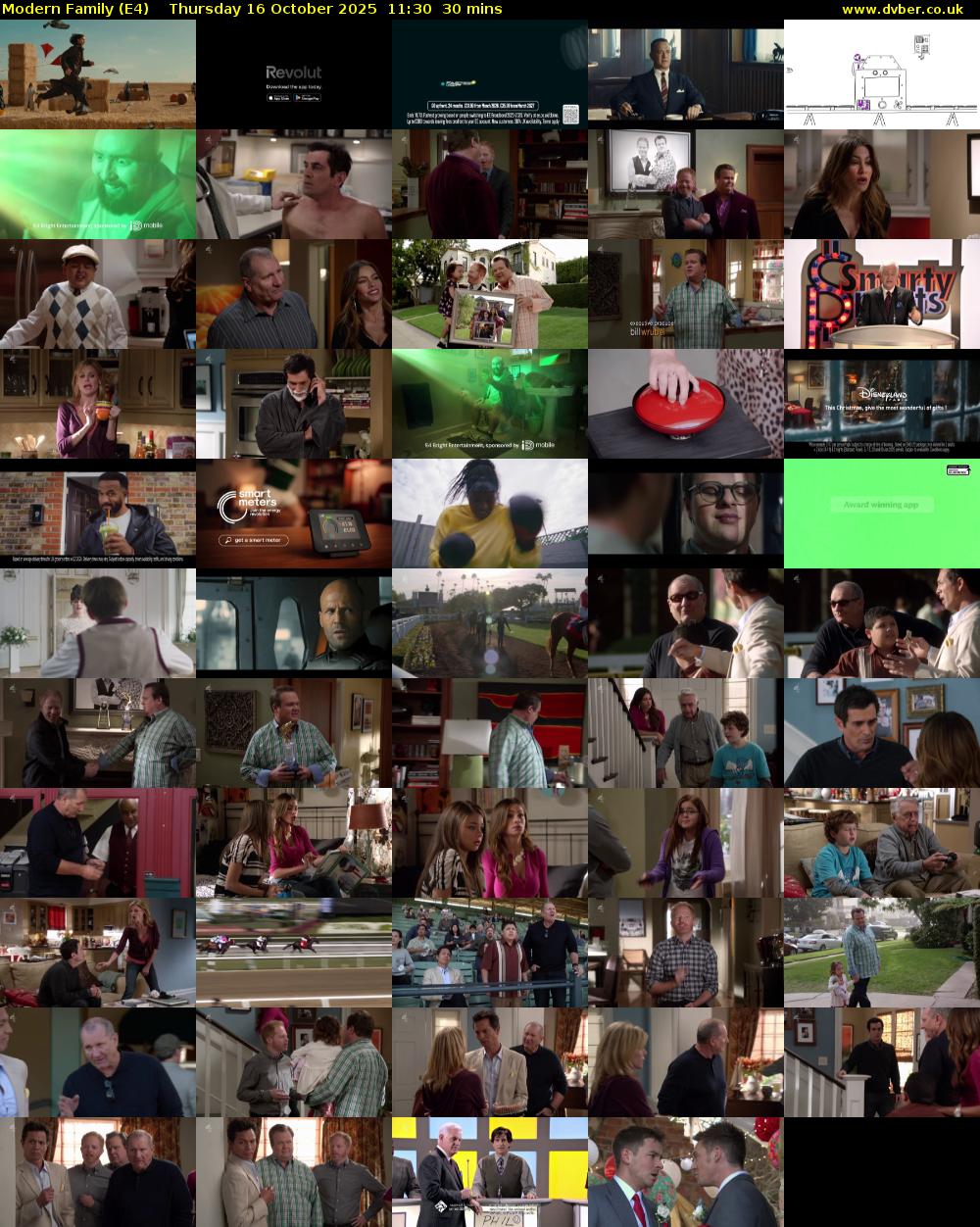 Modern Family (E4) Thursday 16 October 2025 11:30 - 12:00