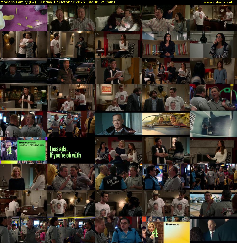 Modern Family (E4) Friday 17 October 2025 06:30 - 06:55