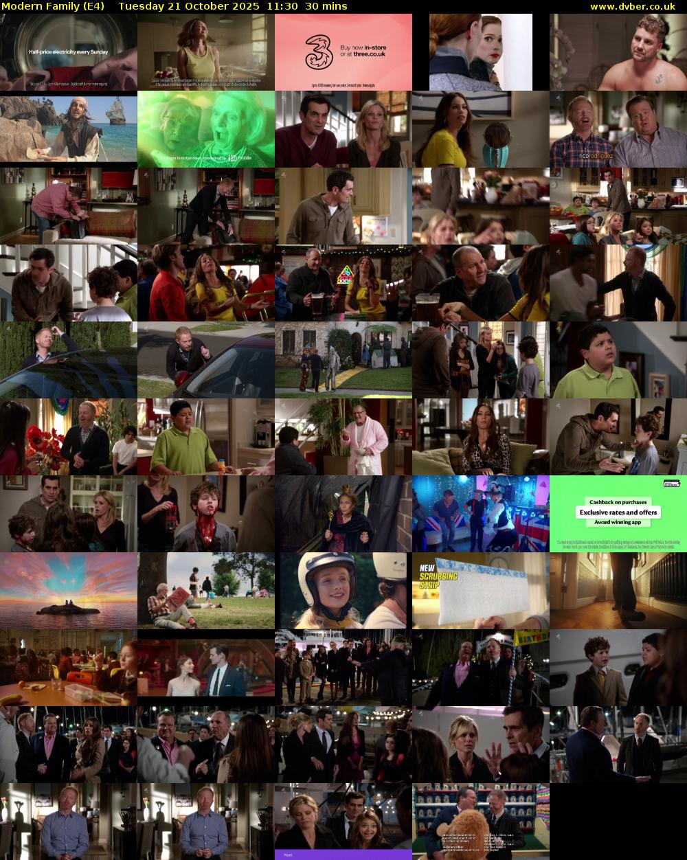 Modern Family (E4) Tuesday 21 October 2025 11:30 - 12:00