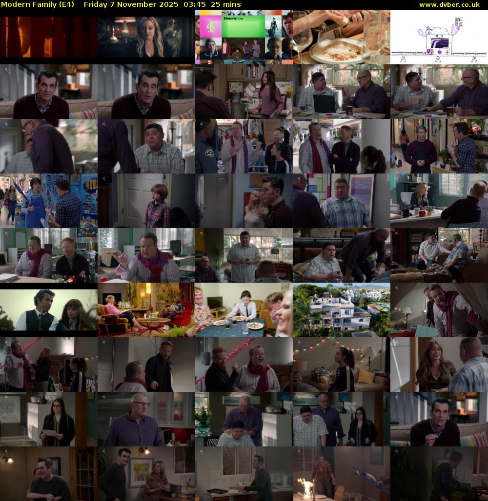 Modern Family (E4) Friday 7 November 2025 03:45 - 04:10