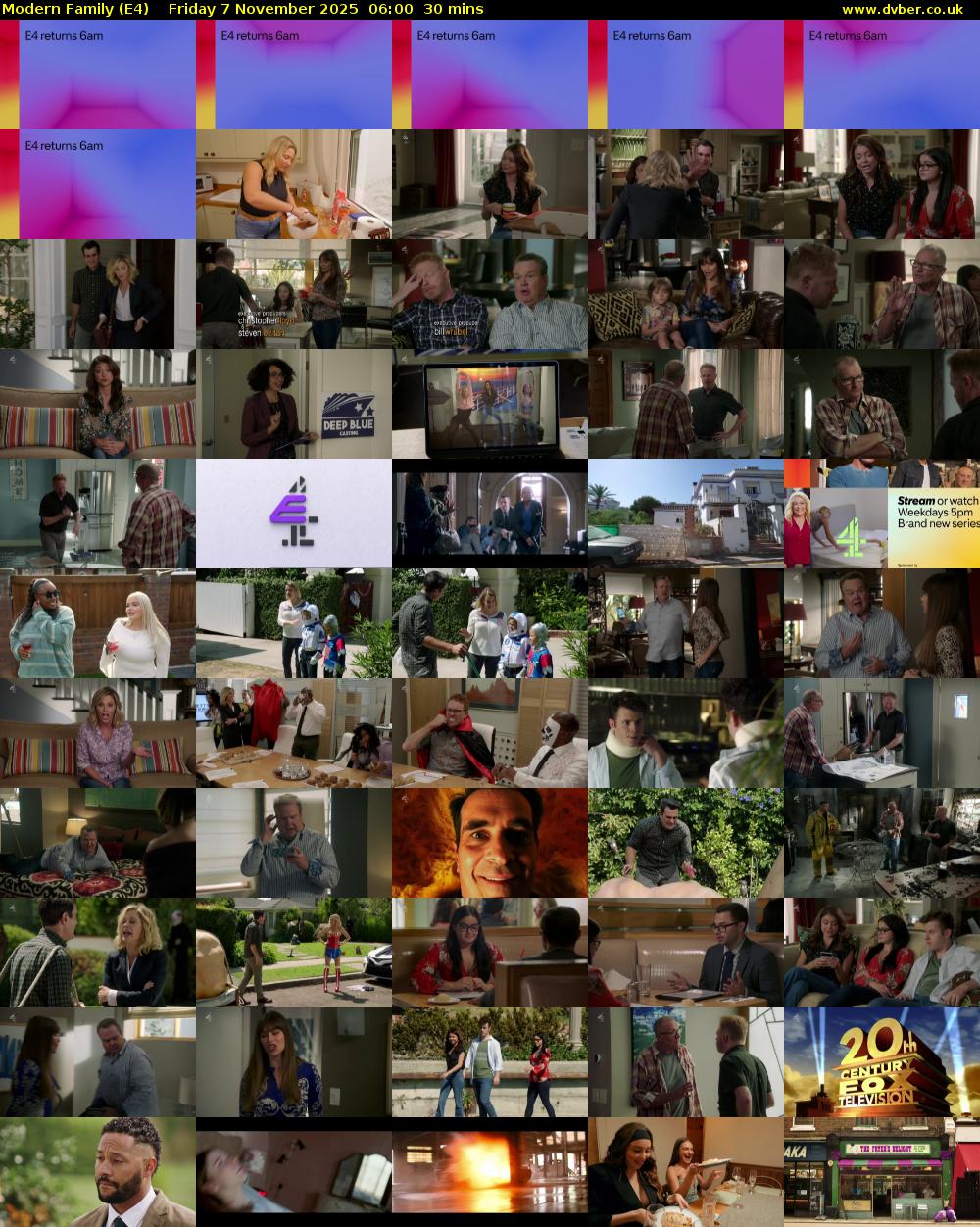 Modern Family (E4) Friday 7 November 2025 06:00 - 06:30