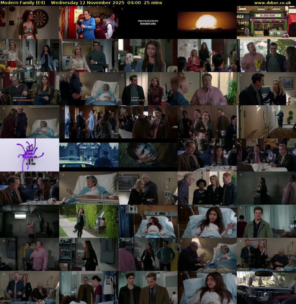 Modern Family (E4) Wednesday 12 November 2025 04:00 - 04:25
