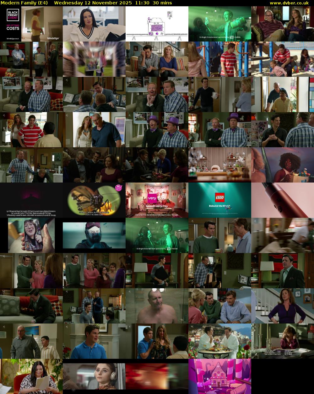 Modern Family (E4) Wednesday 12 November 2025 11:30 - 12:00
