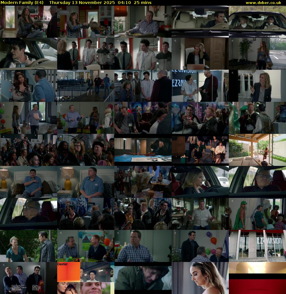 Modern Family (E4) Thursday 13 November 2025 04:10 - 04:35