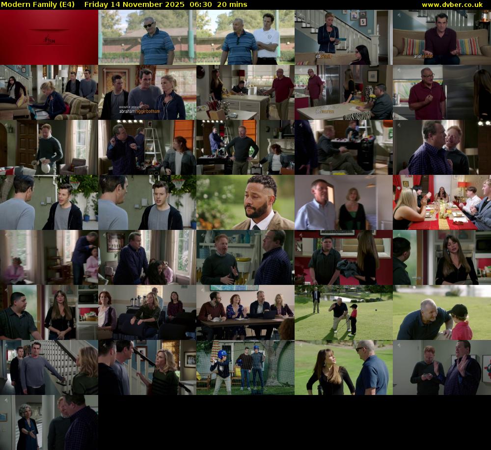 Modern Family (E4) Friday 14 November 2025 06:30 - 06:50