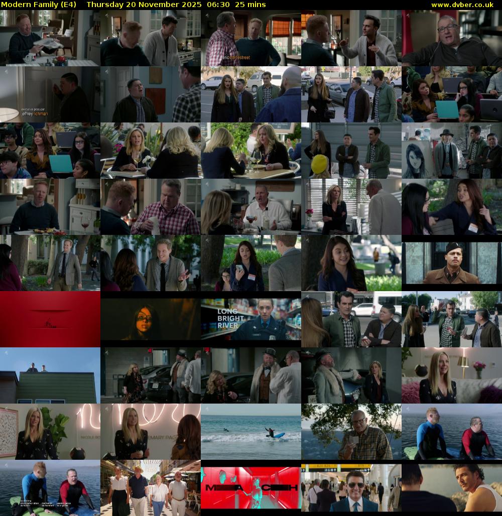 Modern Family (E4) Thursday 20 November 2025 06:30 - 06:55