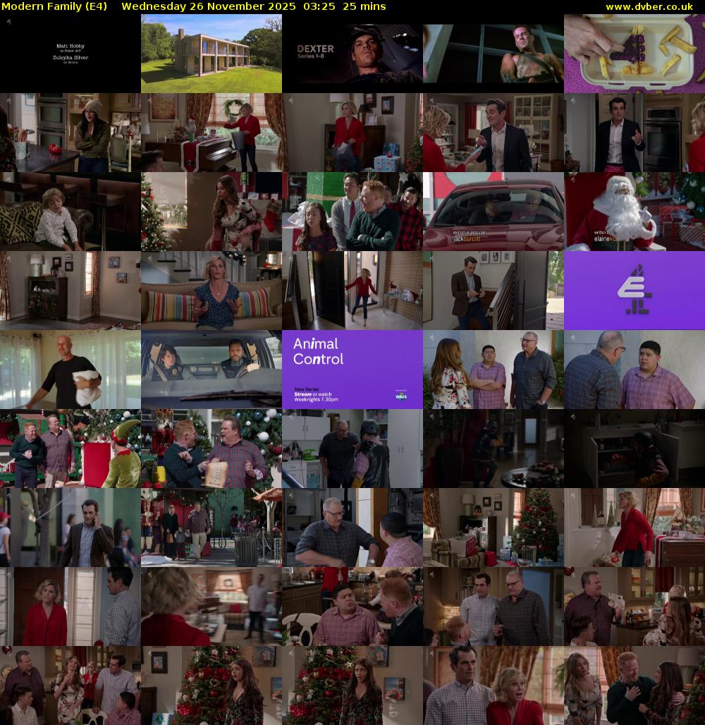 Modern Family (E4) Wednesday 26 November 2025 03:25 - 03:50