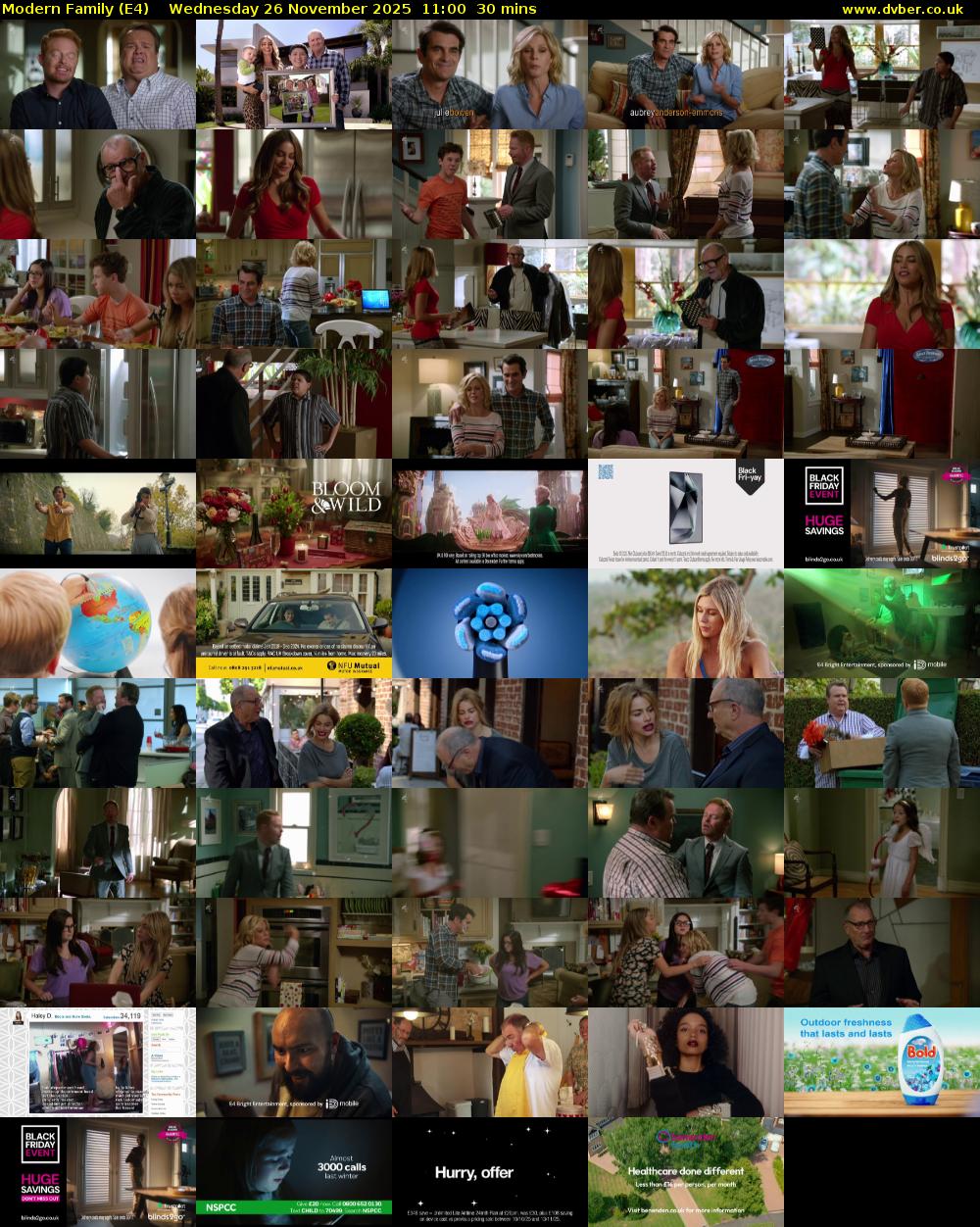Modern Family (E4) Wednesday 26 November 2025 11:00 - 11:30