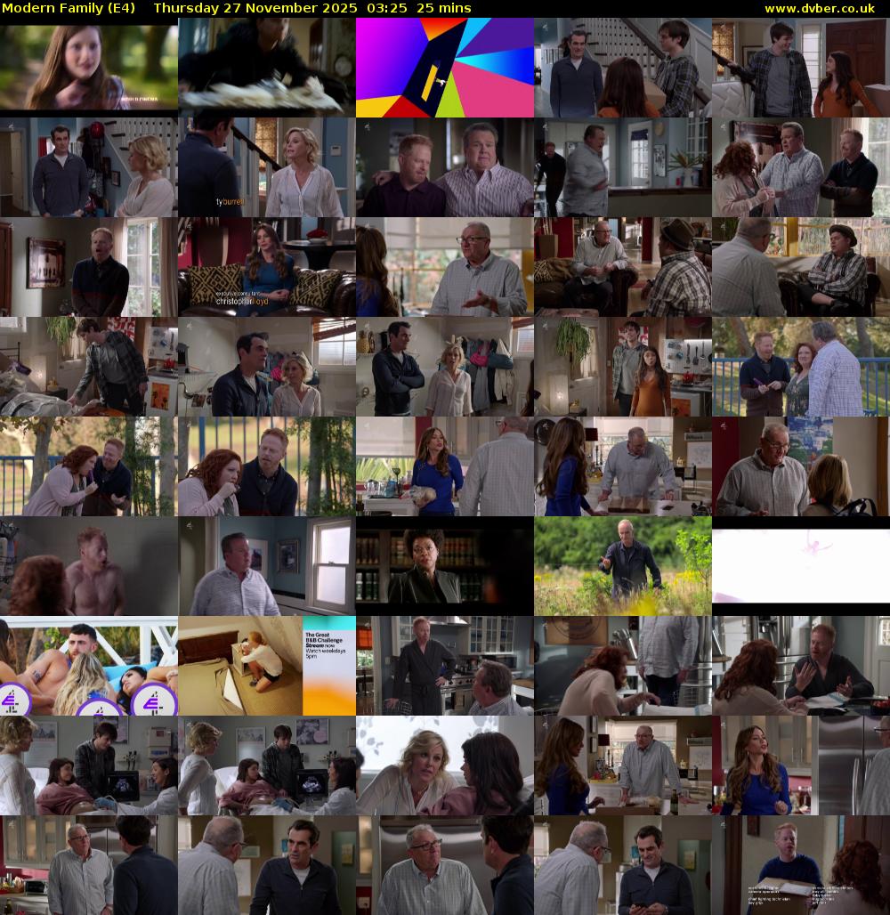 Modern Family (E4) Thursday 27 November 2025 03:25 - 03:50