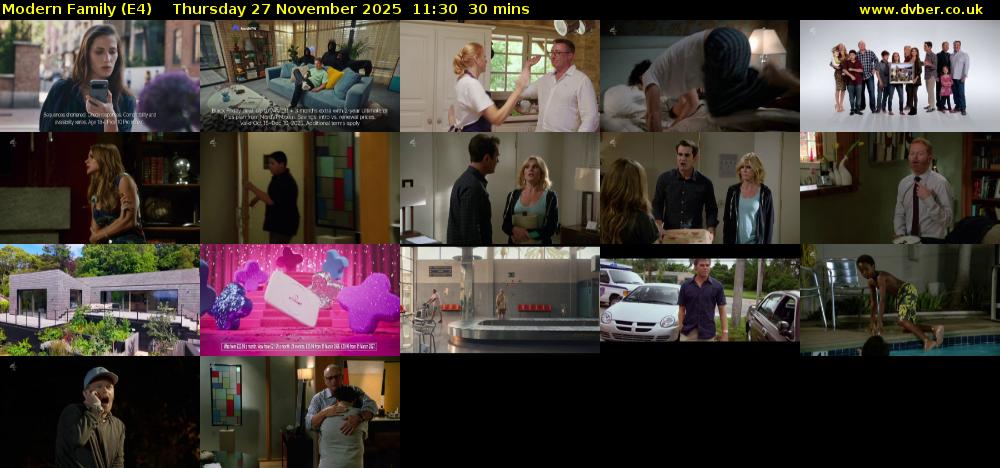 Modern Family (E4) Thursday 27 November 2025 11:30 - 12:00