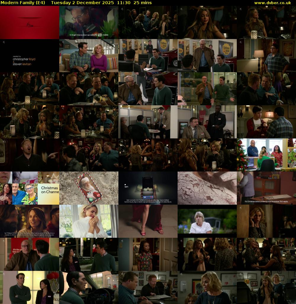 Modern Family (E4) Tuesday 2 December 2025 11:30 - 11:55