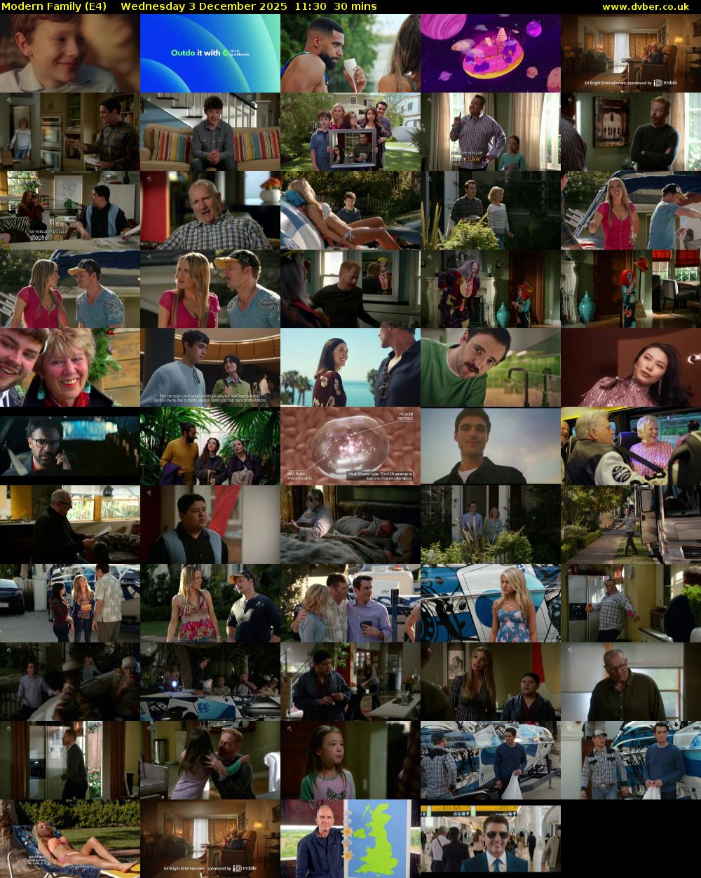 Modern Family (E4) Wednesday 3 December 2025 11:30 - 12:00