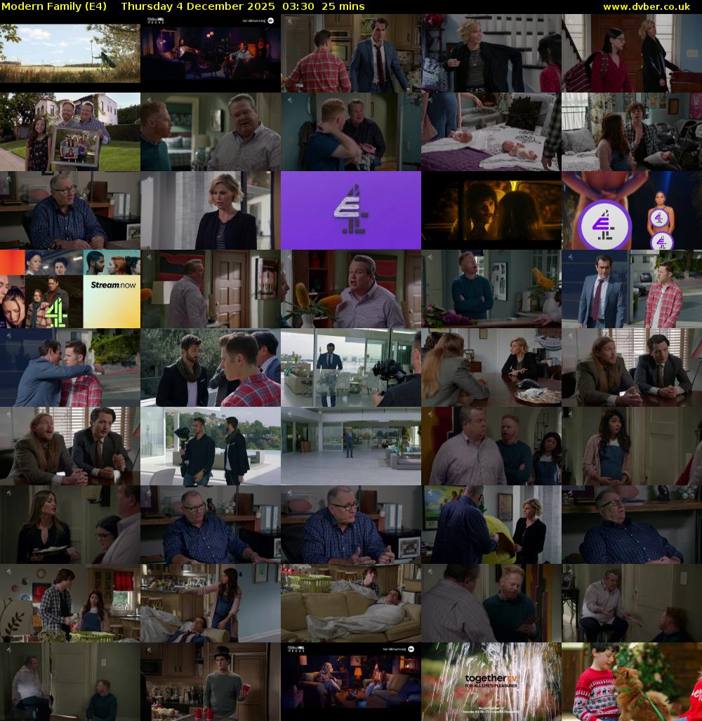 Modern Family (E4) Thursday 4 December 2025 03:30 - 03:55
